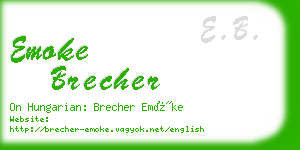 emoke brecher business card
